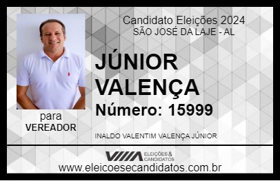 Candidato JÚNIOR VALENÇA 2024 - SÃO JOSÉ DA LAJE - Eleições