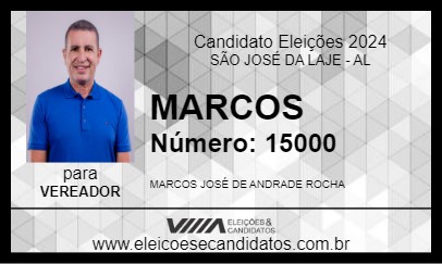 Candidato MARCOS DO HOSPITAL 2024 - SÃO JOSÉ DA LAJE - Eleições