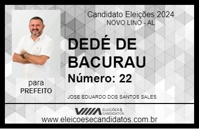 Candidato DEDÉ DE BACURAU 2024 - NOVO LINO - Eleições