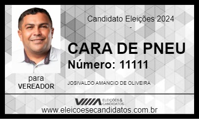 Candidato CARA DE PNEU 2024 - OURO BRANCO - Eleições