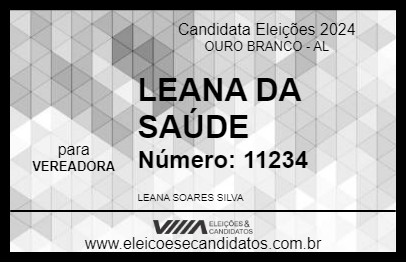 Candidato LEANA DA SAÚDE 2024 - OURO BRANCO - Eleições