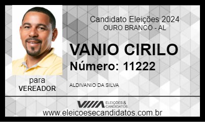 Candidato VANIO CIRILO 2024 - OURO BRANCO - Eleições