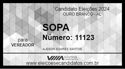 Candidato SOPA 2024 - OURO BRANCO - Eleições