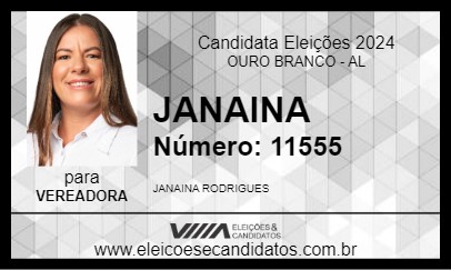 Candidato JANAINA 2024 - OURO BRANCO - Eleições