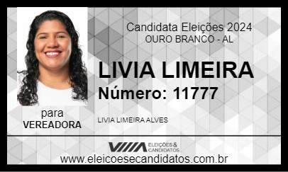 Candidato LIVIA LIMEIRA 2024 - OURO BRANCO - Eleições