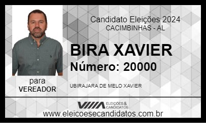 Candidato BIRA XAVIER 2024 - CACIMBINHAS - Eleições