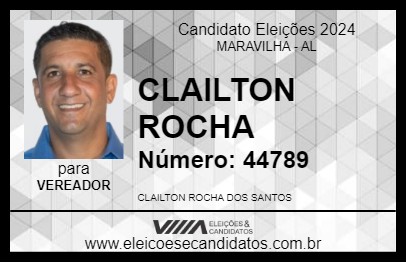 Candidato CLAILTON ROCHA 2024 - MARAVILHA - Eleições