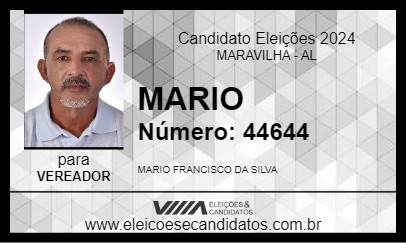 Candidato MARIO 2024 - MARAVILHA - Eleições