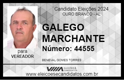 Candidato GALEGO MARCHANTE 2024 - OURO BRANCO - Eleições