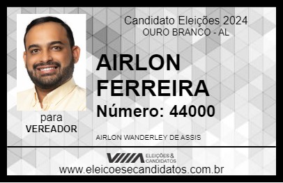 Candidato AIRLON FERREIRA 2024 - OURO BRANCO - Eleições