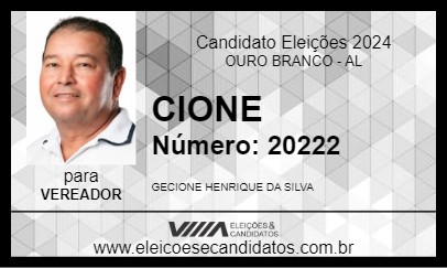 Candidato CIONE 2024 - OURO BRANCO - Eleições