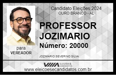 Candidato PROFESSOR JOZIMARIO 2024 - OURO BRANCO - Eleições