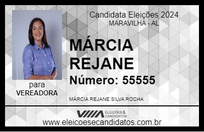 Candidato MÁRCIA REJANE 2024 - MARAVILHA - Eleições