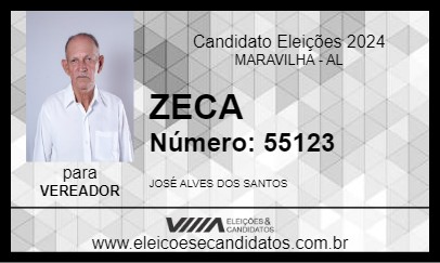 Candidato ZECA 2024 - MARAVILHA - Eleições