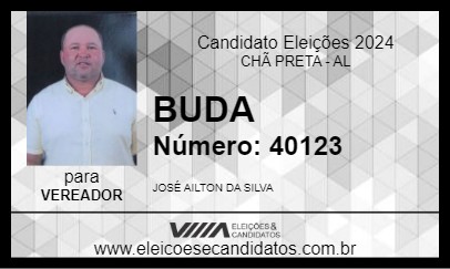 Candidato BUDA 2024 - CHÃ PRETA - Eleições