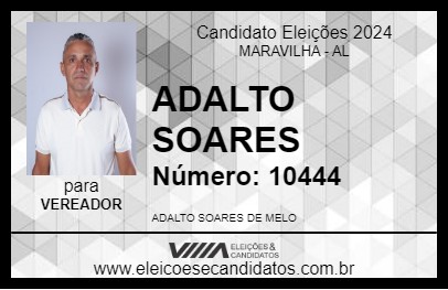 Candidato ADALTO SOARES 2024 - MARAVILHA - Eleições