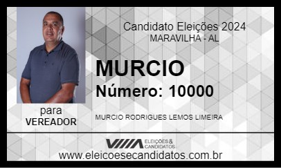 Candidato MURCIO 2024 - MARAVILHA - Eleições