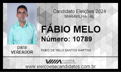 Candidato FÁBIO MELO 2024 - MARAVILHA - Eleições