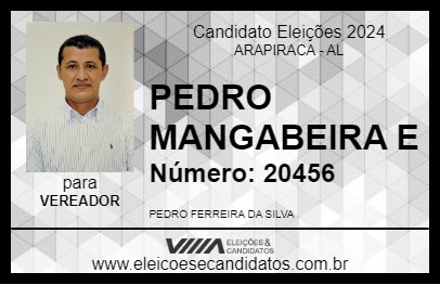 Candidato PEDRO MANGABEIRA 2024 - ARAPIRACA - Eleições