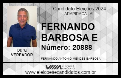 Candidato FERNANDO BARBOSA 2024 - ARAPIRACA - Eleições