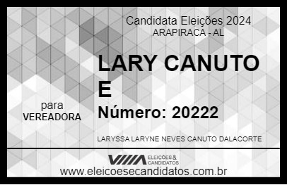 Candidato LARY CANUTO 2024 - ARAPIRACA - Eleições