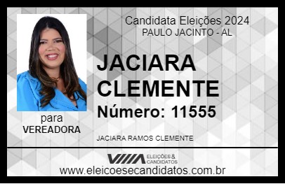 Candidato JACIARA CLEMENTE 2024 - PAULO JACINTO - Eleições