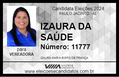 Candidato IZAURA DA SAÚDE 2024 - PAULO JACINTO - Eleições