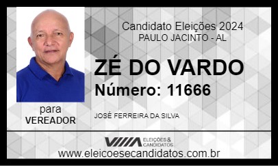 Candidato ZÉ DO VARDO 2024 - PAULO JACINTO - Eleições