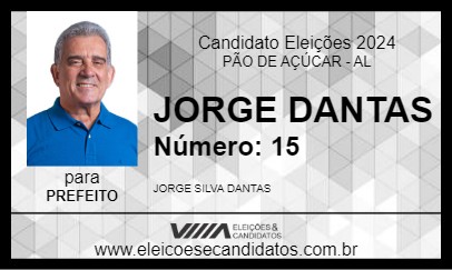 Candidato JORGE DANTAS 2024 - PÃO DE AÇÚCAR - Eleições