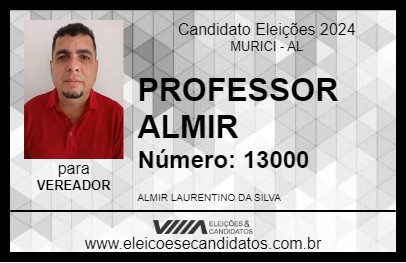 Candidato PROFESSOR ALMIR 2024 - MURICI - Eleições