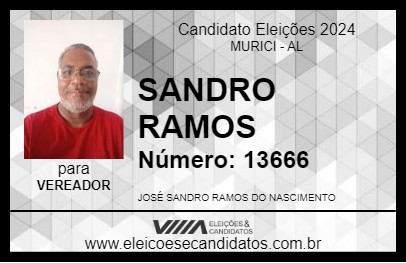 Candidato SANDRO RAMOS 2024 - MURICI - Eleições