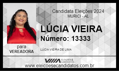 Candidato LÚCIA VIEIRA 2024 - MURICI - Eleições