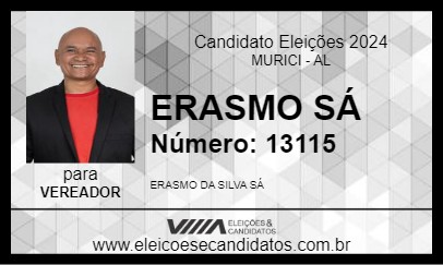 Candidato ERASMO SÁ 2024 - MURICI - Eleições