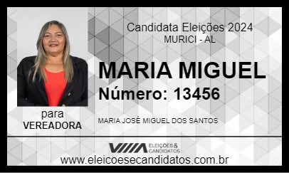 Candidato MARIA MIGUEL 2024 - MURICI - Eleições