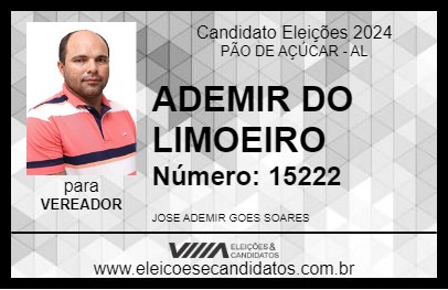 Candidato ADEMIR DO LIMOEIRO 2024 - PÃO DE AÇÚCAR - Eleições