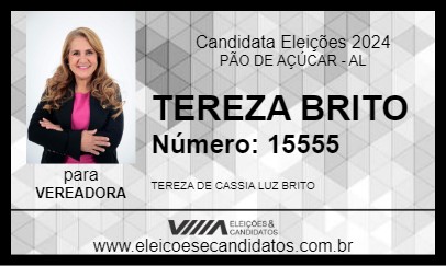 Candidato TEREZA BRITO 2024 - PÃO DE AÇÚCAR - Eleições