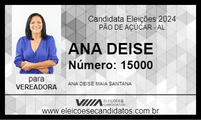 Candidato ANA DEISE 2024 - PÃO DE AÇÚCAR - Eleições