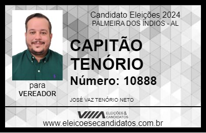 Candidato CAPITÃO TENÓRIO 2024 - PALMEIRA DOS ÍNDIOS - Eleições