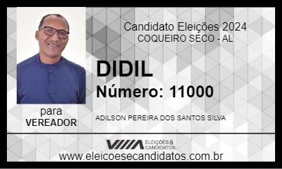 Candidato DIDIL 2024 - COQUEIRO SECO - Eleições