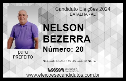 Candidato NELSON BEZERRA 2024 - BATALHA - Eleições