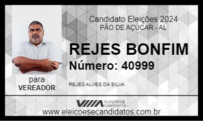 Candidato REJES BONFIM 2024 - PÃO DE AÇÚCAR - Eleições