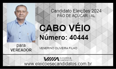 Candidato CABO VÉIO 2024 - PÃO DE AÇÚCAR - Eleições