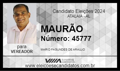 Candidato MAURÃO 2024 - ATALAIA - Eleições