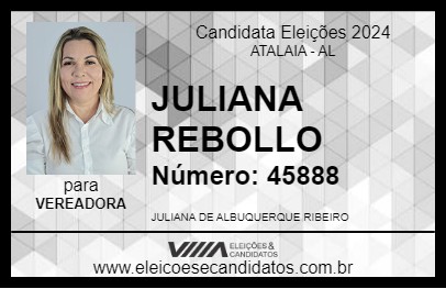 Candidato JULIANA REBOLLO 2024 - ATALAIA - Eleições