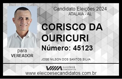 Candidato CORISCO DA OURICURI 2024 - ATALAIA - Eleições