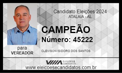 Candidato CAMPEÃO 2024 - ATALAIA - Eleições