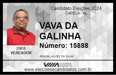 Candidato VAVA DA GALINHA 2024 - CAPELA - Eleições