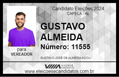 Candidato GUSTAVO ALMEIDA 2024 - CAPELA - Eleições