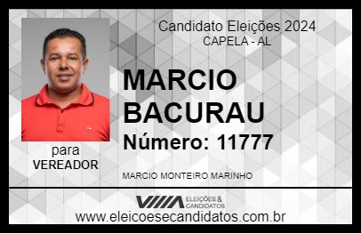 Candidato MARCIO BACURAU 2024 - CAPELA - Eleições