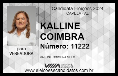 Candidato KALLINE COIMBRA 2024 - CAPELA - Eleições